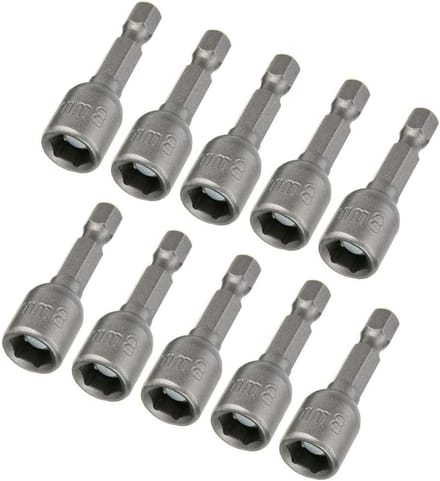 Moer Driver Bit Set - Dopsleutel Bits - Klussen en Monteren - Verzonken Hoek Ontwerp - 10 Stuks 8mm - Metaal