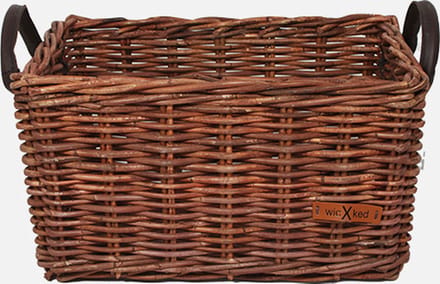 Wicked - Fietsmand met Hengsels - Rotan - Bruin