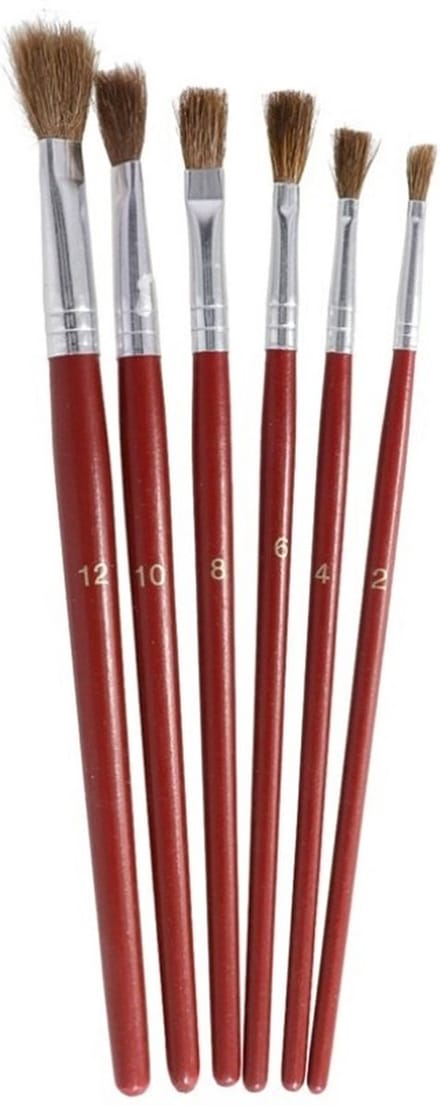 Gerimport Verfpenselen Master 6 X 0,5 X 29 Cm Bruin 6-delig