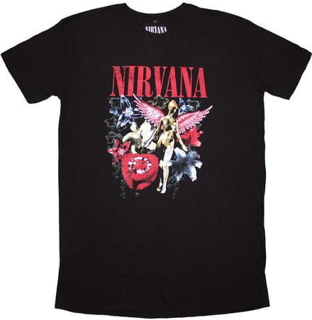 Nirvana - In Utero Vintage Collage T-shirtjurk - S - Zwart