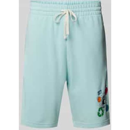 Regular fit sweatshorts met motiefprint