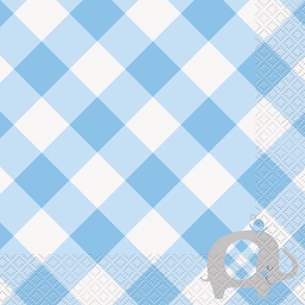 Servetten Floral Elephant Blauw (16 stuks)