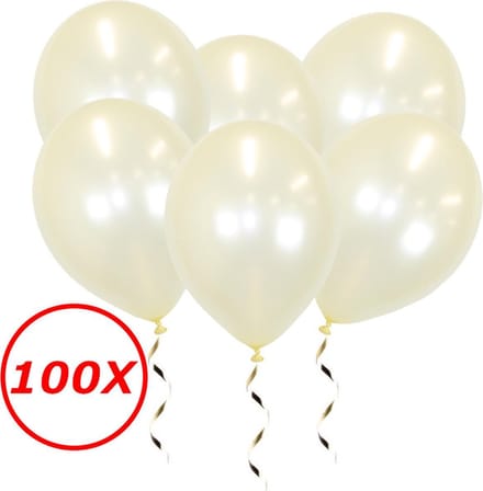 Witte Ballonnen Feestversiering Metallic Ivory Verjaardag 100st Bruiloft Ballon