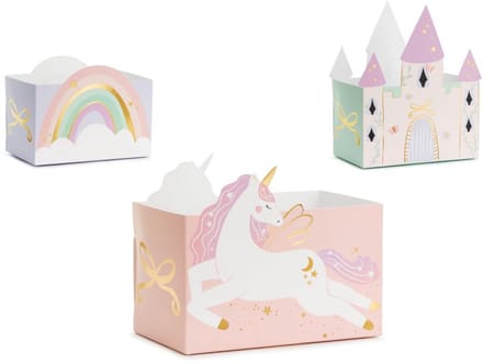6 snackdoosjes Unicorn Cuty 12 x 7,5cm