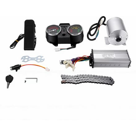 Elektrische Borstelloze DC Motor Kit 48V 2000W Elektrische Borstelloze Motor met Controller Code Tabel Pedaal Ketting voor Go Karts black