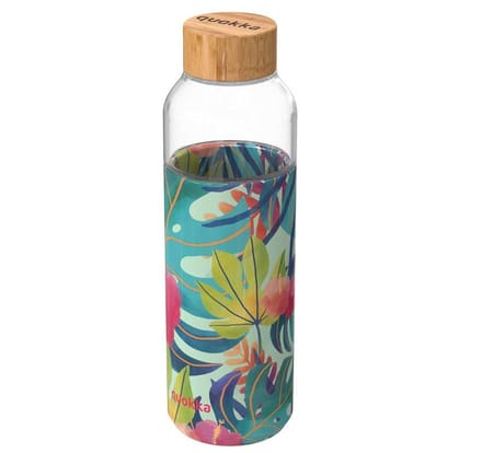 Quokka Drinkfles Flow Tropical Glas 660 Ml Blauwgroen