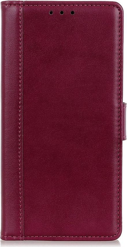 Shop4 - Xiaomi Redmi Note 10 Pro Hoesje - Wallet Case Grain Rood