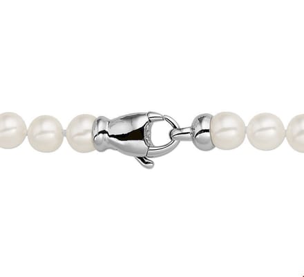 The Jewelry Collection Ketting Parel 8 mm 50 cm - Zilver