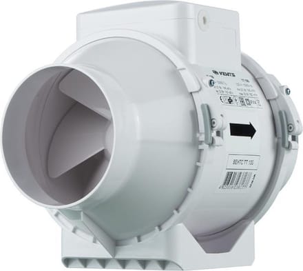 Vents TT buisventilator 100 mm – met Timer – Inline fan – 187 m³/h