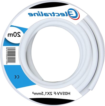 Kabelrol H05VV-F 3G1.5 mm² 20 m Wit