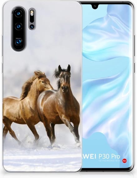 Huawei P30 Pro TPU Hoesje Paarden