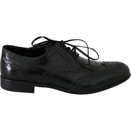 Dolce & Gabbana Groene Leren Brogue Oxford Damschoen