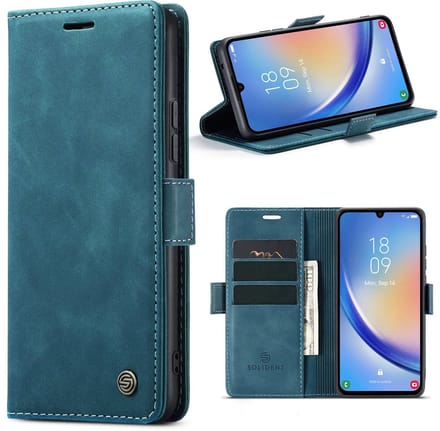 Solidenz Hoesje - Geschikt voor Samsung Galaxy A17 / A18 - Urban Book - Blauw