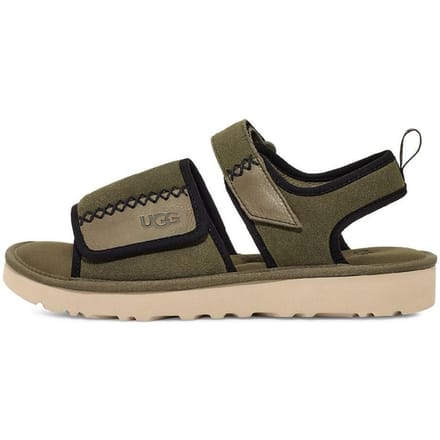 UGG Sandale Classique Cuir de Vache Double Couche Confortable Décontracté Mode Sandales Sandales Homme Vert Mousse 1136650-MSG 43 black