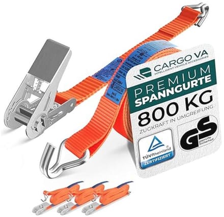 Spannende Spanbanden Set van 4 - 800 kg, TÜV-gecertificeerd, Flexibele 10 m Oplossingen voor Professioneel Gebruik