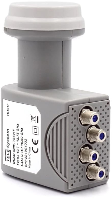 TELE System TS401F - Quad Konwerter - HD Digitale Signaalontvangst - Weerbestendig