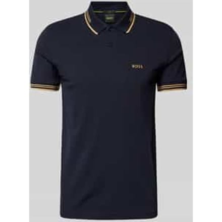 Slim fit poloshirt met labelprint, model 'Paul'