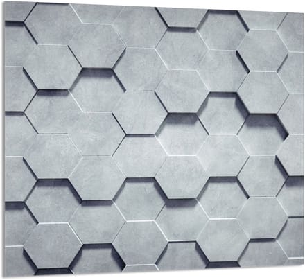 TMK ArtDeko - Keuken Glaspaneel - 65x60 cm - Sierlijk - Hygiene - Veilig