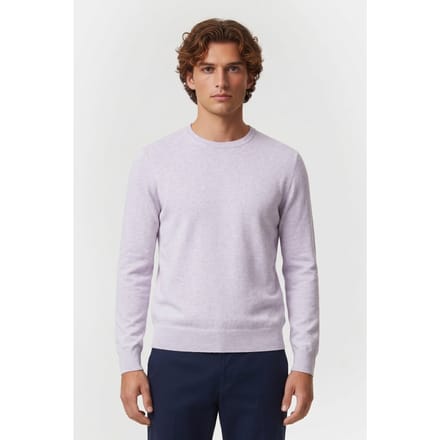 Brooks Brothers Cotton Crewneck Light Purple Größe: M | Pullover Outlet | Herren | Violett