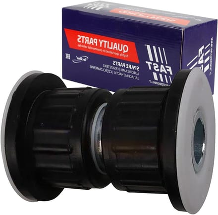 Silent Block Bal - Rubberen Blok - Onderstel Dempen - Vibration Absorberend - 13 x 6.4 x 6.2 cm - Zwart