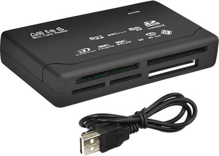 Handige alles-in-één card reader - USB cardreader - SD card, Compact flash, XD, MS, etc