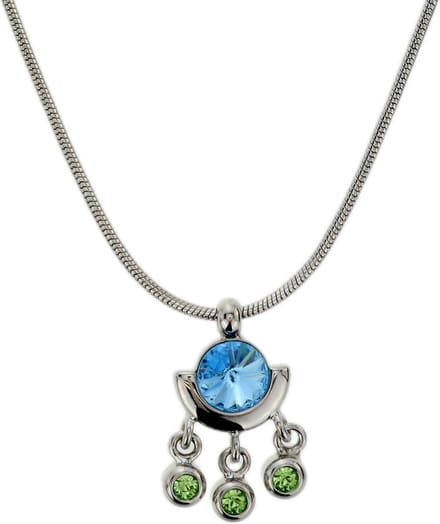 Behave - Zilverkleur ketting met blauwe hanger - Subtiele eyecatcher