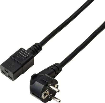 Sygonix SY-7154324 Stroom Aansluitkabel Zwart 2.00 m