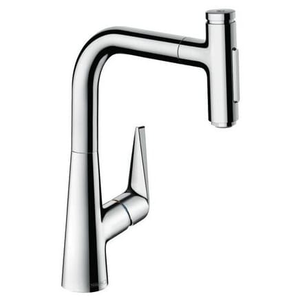 Hansgrohe M51 M5117-H220 1-gats keukenkraan m. uittrekbare handdouche m. 110°/150° draaibare uitloop chroom