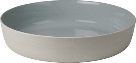 Sablo Stone Serveerschaal 34, | Lichtgrijs / Blauw | Stoneware