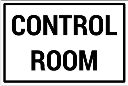Control room bord | gecoat dibond materiaal | 30 x 20 cm