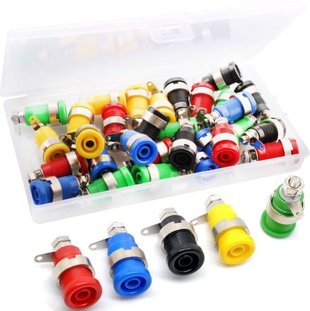 Dailygoody - RUNCCI-YUN 30pcs 4mm Banana Socket Kit - Kleurcode Aansluitingen voor Speakers en Versterkers