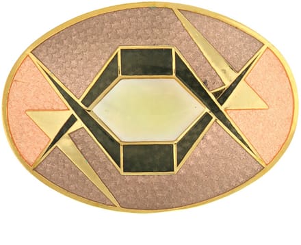 Behave – Broches Dames – Vintage Cloisonné Art Deco – Beige & Roze