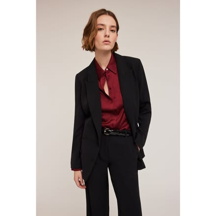 Motivi Double-breasted Oversized Blazer Black Größe: 32 | Blazer Outlet | Damen | Schwarz