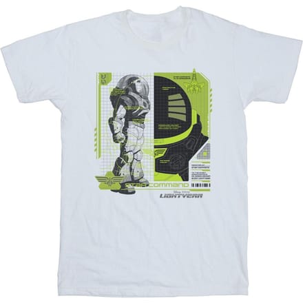 Disney Heren Lightyear Buzz Tech Panel T-Shirt (Wit)