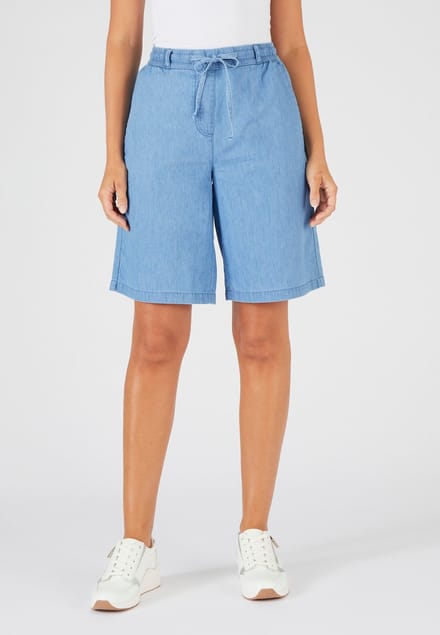 Damart - Bermuda van chambraystof - Dames - Blauw - 50