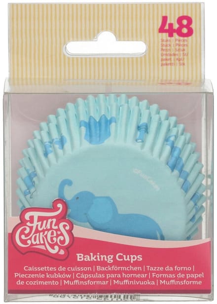 FunCakes Baking Cups - Baby Blauw - 48 Stuks - Cupcake Vormpjes Papier