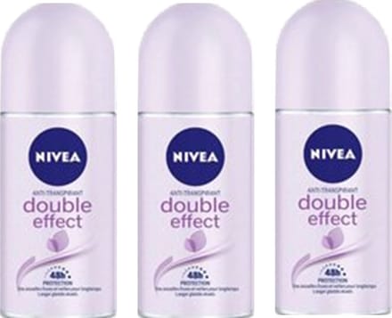 Nivea Double Effect Deodorant Roller - 3 x 50 ml - Voordeelverpakking