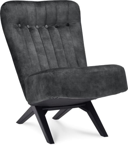 Icon Living - Fauteuil Dean - Velours Adore Forest - Poot Zwart