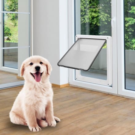 Kwaliteit Huisdier Hond Kat Veilige Deur Vrij Binnen en Buiten voor Deuren Muur Eenvoudige Installatie(wit) wit