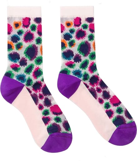 Paul Smith dames leopard sokken maat one size