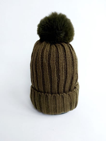 zaZa'z - Muts - Dames - Dames muts - Wintermuts - Beanie - Pompon - Groen - Onesize