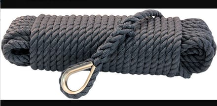 Ankerlijn met kous 10 mm 20 meter navy