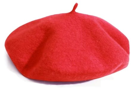 BamBella® -Baret - Franse muts - winter hoed Rood -