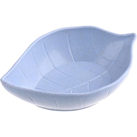 Kleine schaal, veelzijdig, bladvormig, verfrissend, kleurvast en duurzaam, kruidenschaaltje voor thuiskeukens blauw