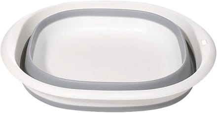 Opvouwbare Afwasbak - Draagbare Wastafel - Ruimtebesparend Opbergen - Vouwt in één seconde - 26cm Hoog - Grijs