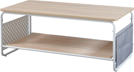 Salontafel Dyrøy 43x100x50 cm wit eikenkleurig en grijs