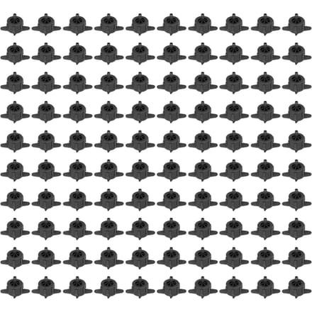 100 stuks Druppelaar 4mm Drukcompensatie Uniforme Doorstroming PP Irrigatie Bewatering Druppelaar black