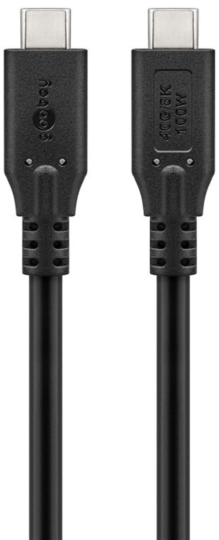 USB-C Kabel - USB4 Gen 2x2 - 100W laden - Pro - 2 meter - Zwart