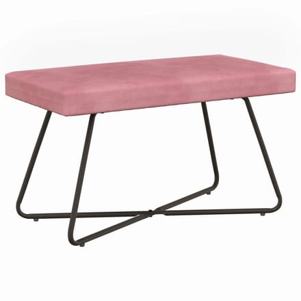 vidaXL - Bank - Roze - 80 - x - 40 - x - 45 - cm - fluweel
