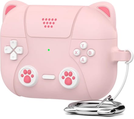 Schattige Katten Siliconen Hoesje voor AirPods Pro (3e Gen) - Handheld Gameconsole Design